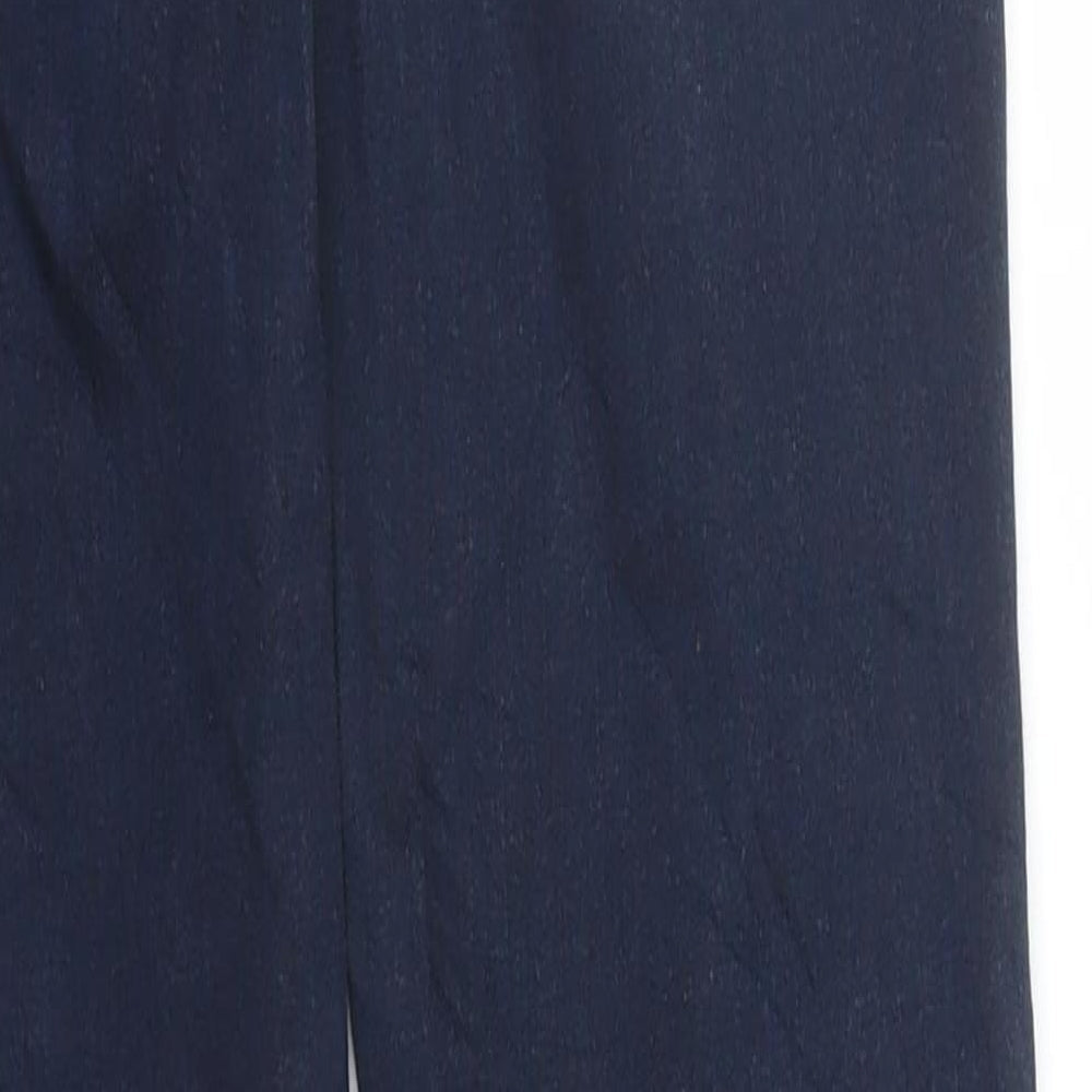 Womens UK Size 8 Zara Regular Fit Carrot Blue Trousers