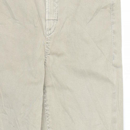 Womens UK Size 6 Cambio Regular Fit Capri Beige Jeans