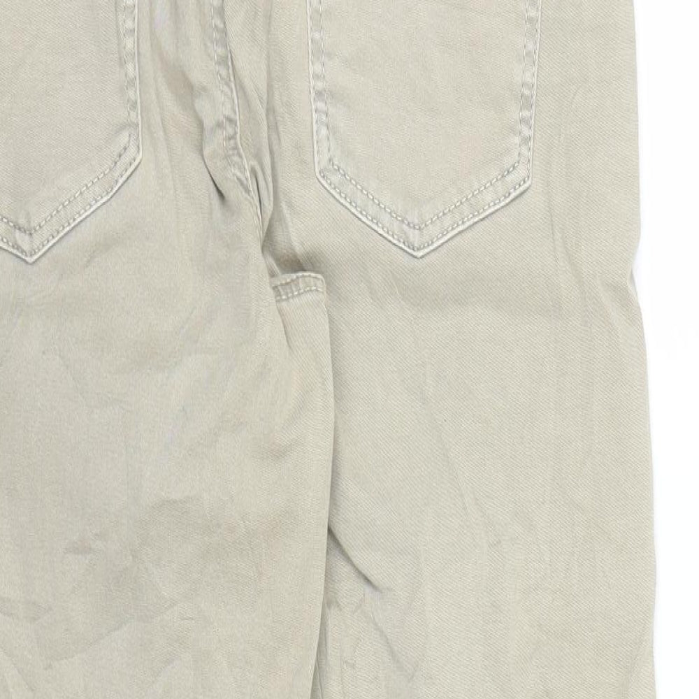 Womens UK Size 6 Cambio Regular Fit Capri Beige Jeans