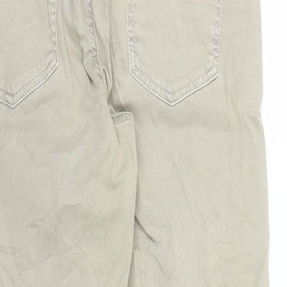 Womens UK Size 6 Cambio Regular Fit Capri Beige Jeans