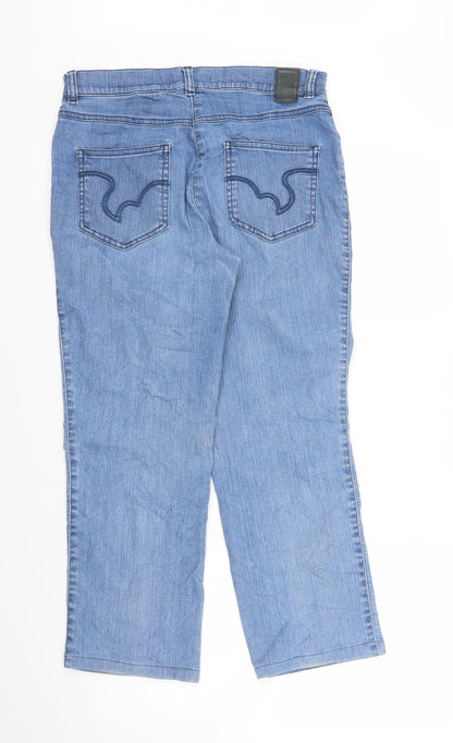 GARDEUR Womens Blue  Denim Capri Jeans Size 30 in L25 in