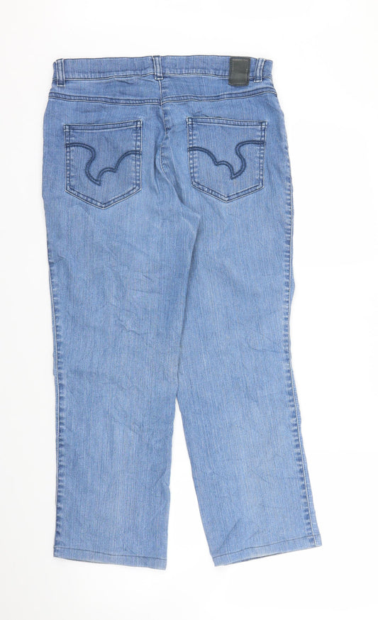 GARDEUR Womens Blue  Denim Capri Jeans Size 30 in L25 in