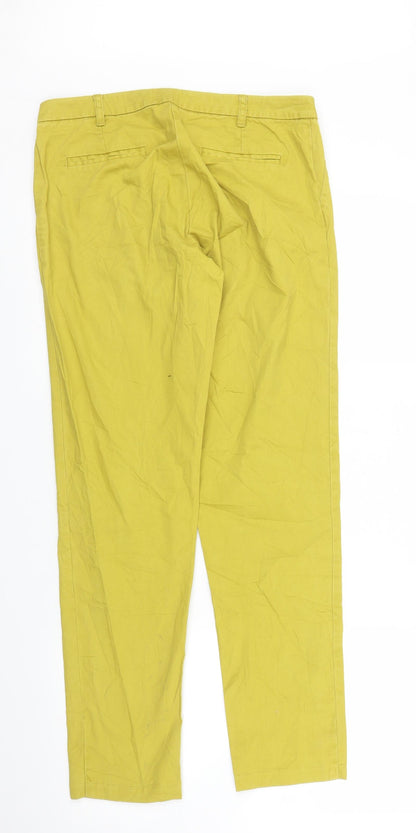 Mudo Collection Womens Yellow   Pedal Pusher Trousers Size XS L28 in