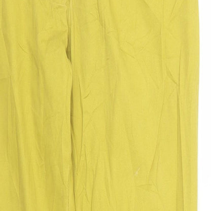 Mudo Collection Womens Yellow   Pedal Pusher Trousers Size XS L28 in