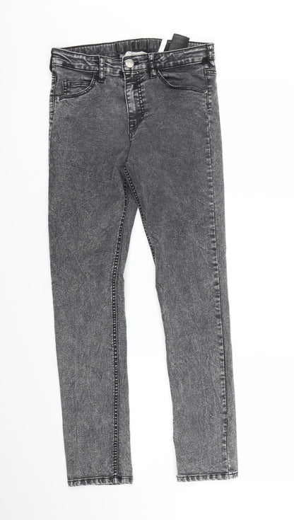 H&M Girls Grey  Denim Skinny Jeans Size 12 Years