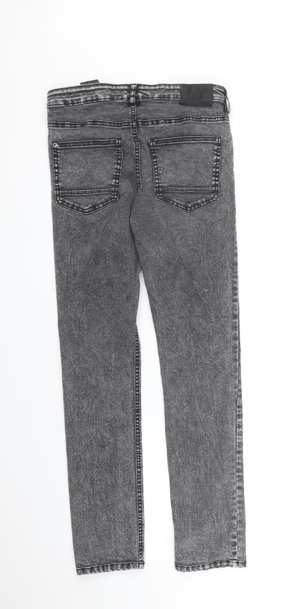 H&M Girls Grey  Denim Skinny Jeans Size 12 Years