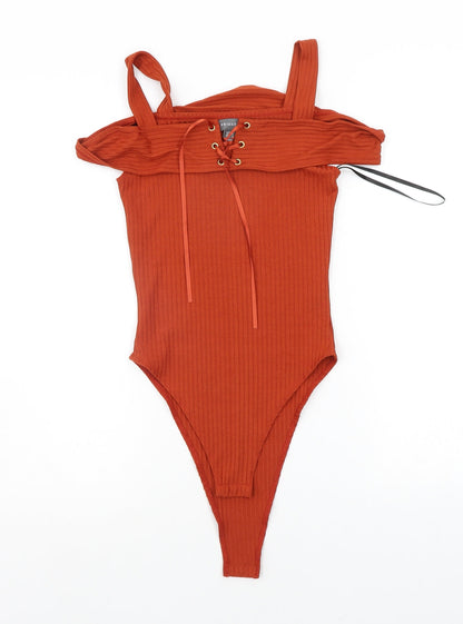 Primark Womens Orange   Bodysuit One-Piece Size 6