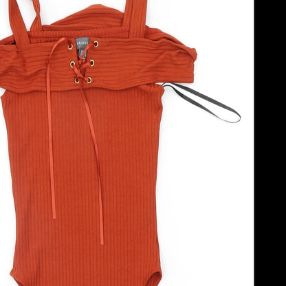 Primark Womens Orange   Bodysuit One-Piece Size 6