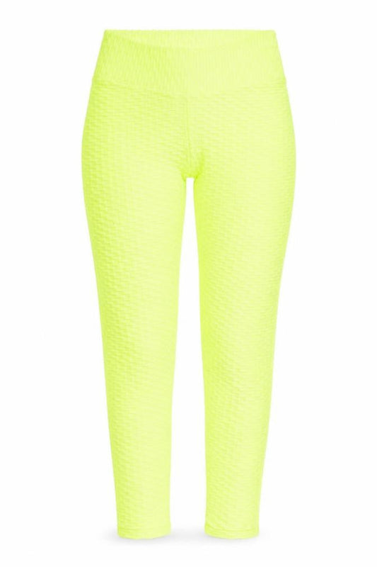 Front view of Preworn women’s green jegging leggings, size M, 27-inch leg