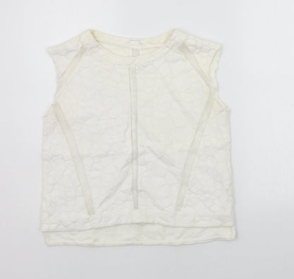 Womens UK Size M Zara Beige Basic Blouse