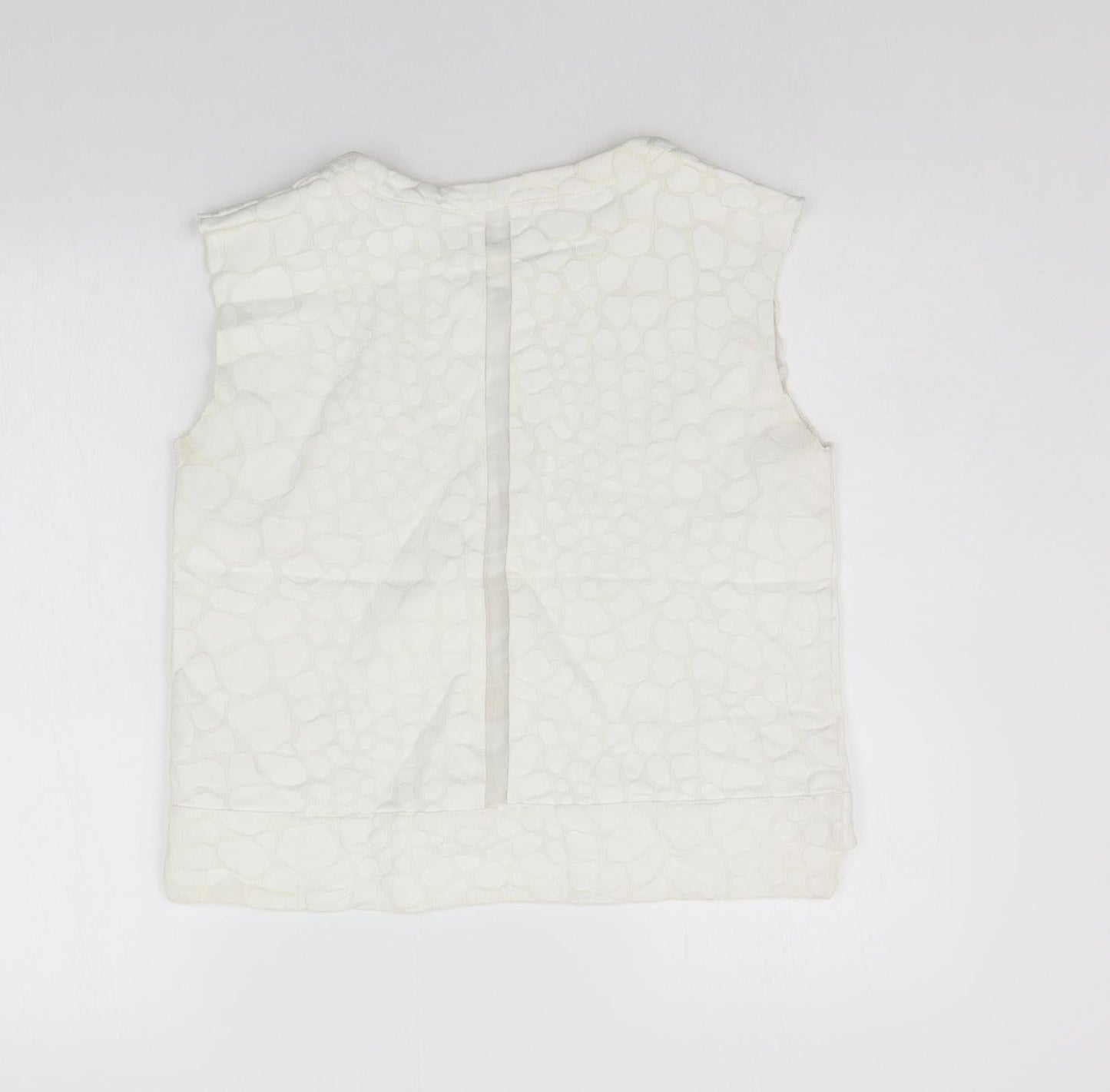 Womens UK Size M Zara Beige Basic Blouse