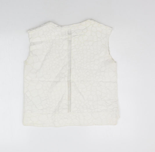 Womens UK Size M Zara Beige Basic Blouse