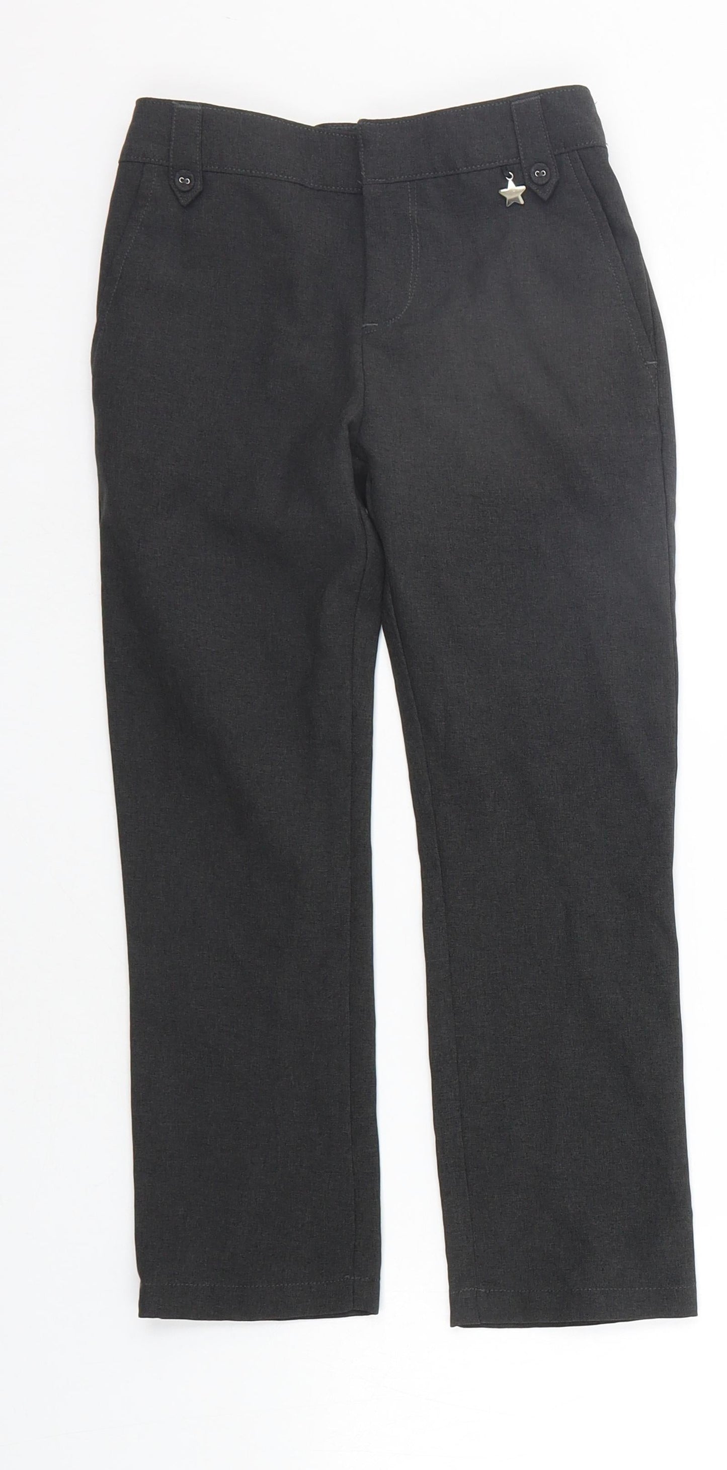 F&F Girls Grey   Chino Trousers Size 6-7 Years