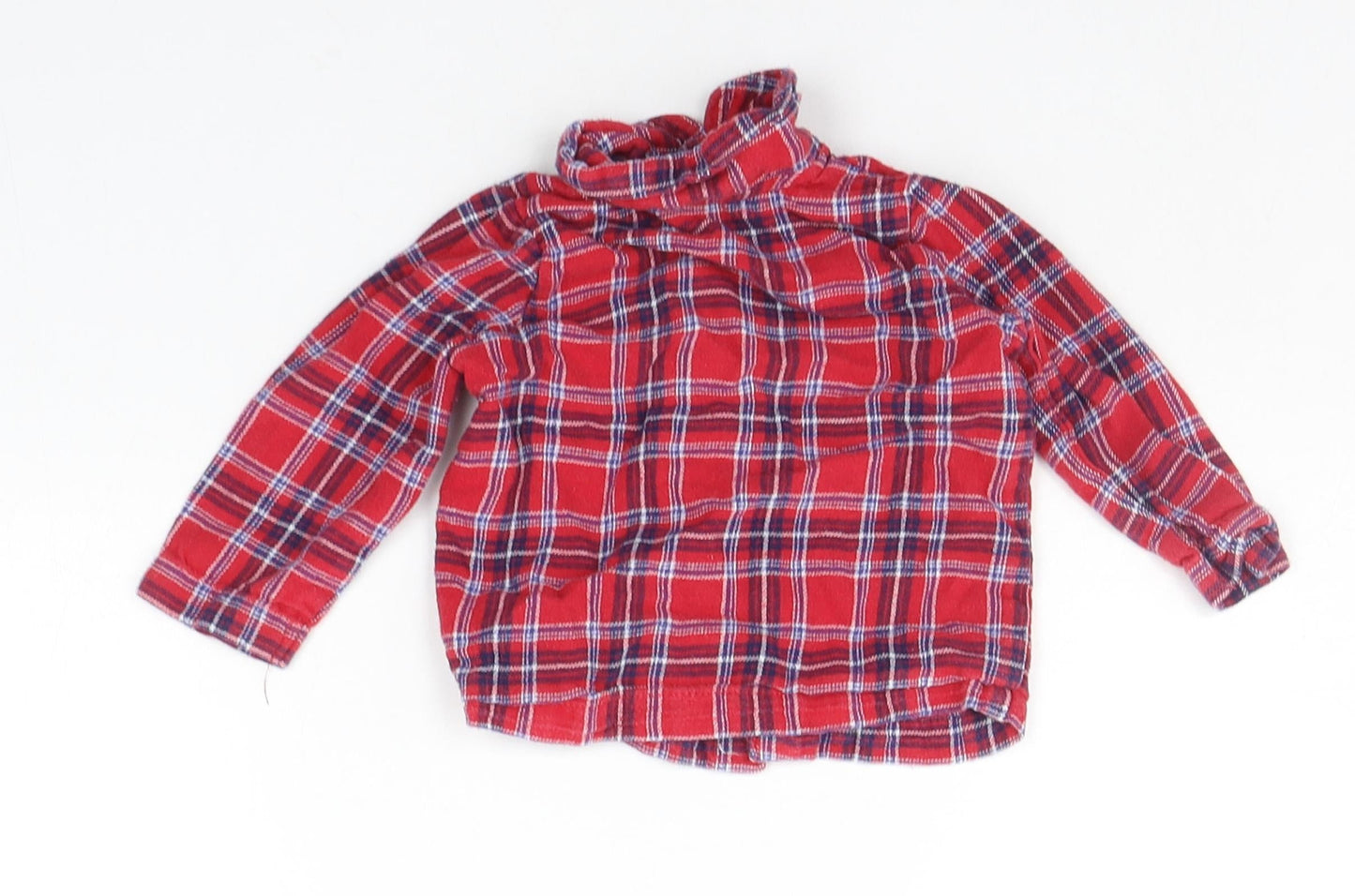 George Baby Red Check  Basic Button-Up Size 6-9 Months