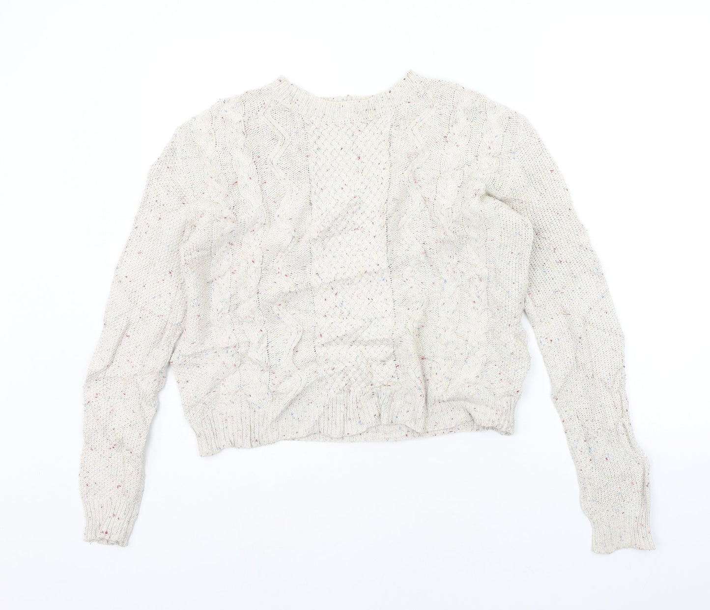 Womens UK Size S Cooperative Beige Pullover Jumper