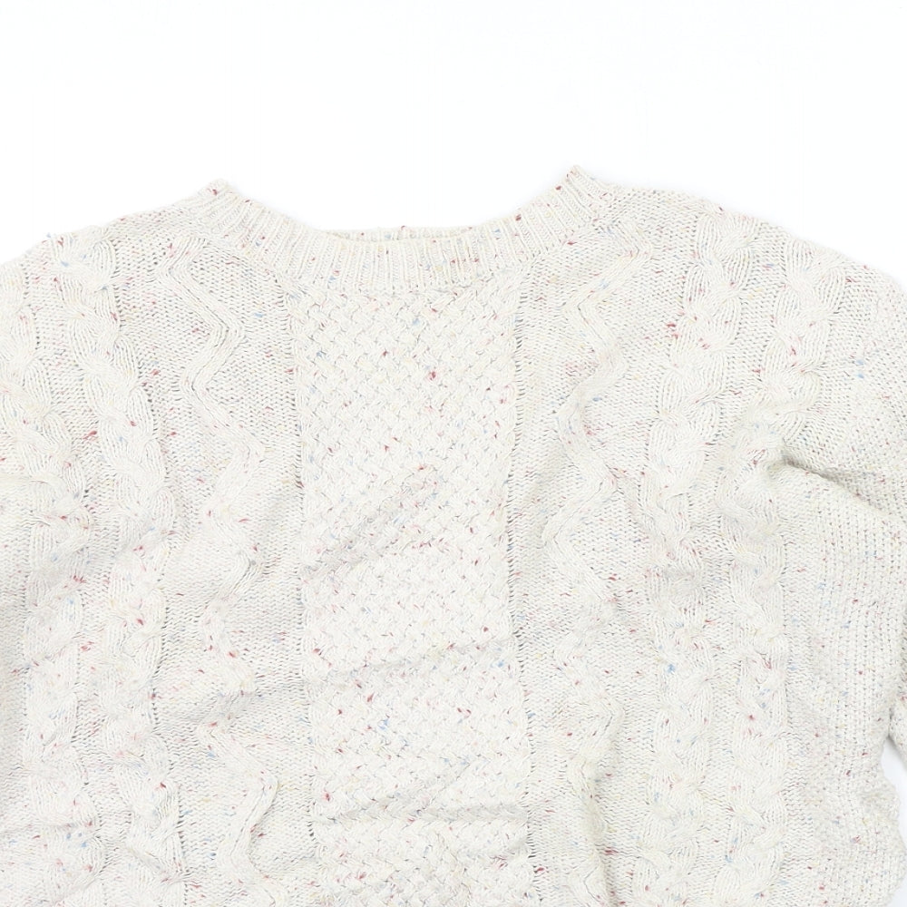 Womens UK Size S Cooperative Beige Pullover Jumper