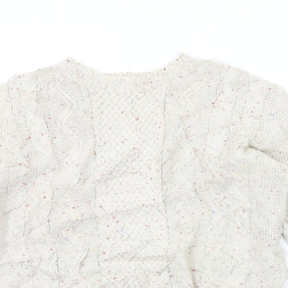 Womens UK Size S Cooperative Beige Pullover Jumper