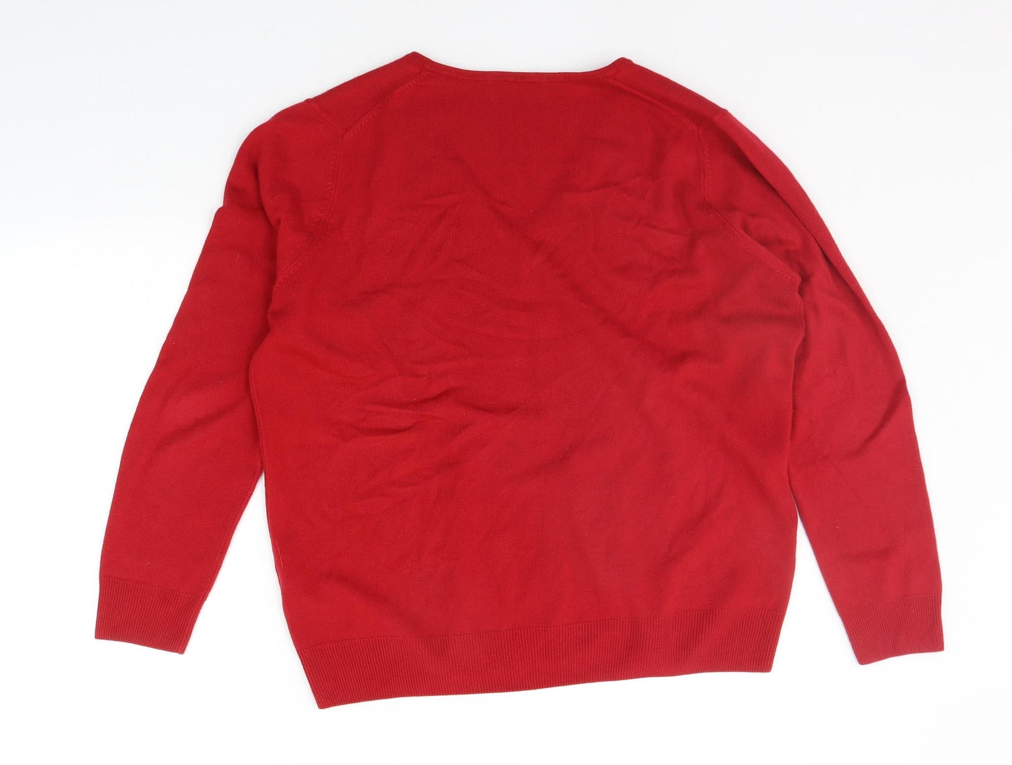 Womens UK Size 16 Marks and Spencer Red Pullover Jumper