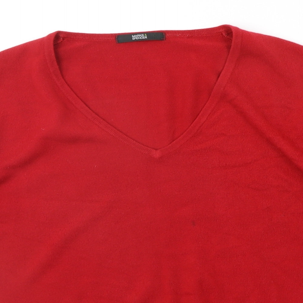 Womens UK Size 16 Marks and Spencer Red Pullover Jumper