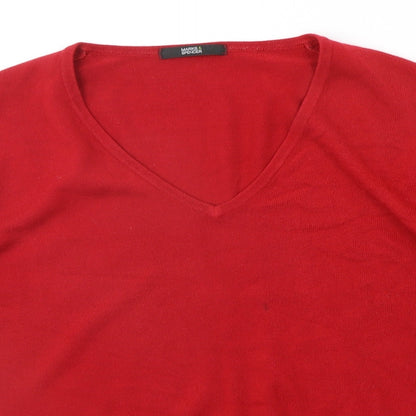 Womens UK Size 16 Marks and Spencer Red Pullover Jumper