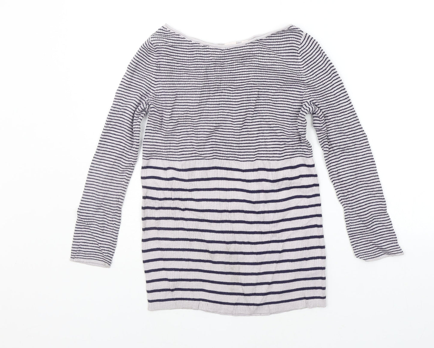 Gap Womens White Striped  Pullover Jumper Size S