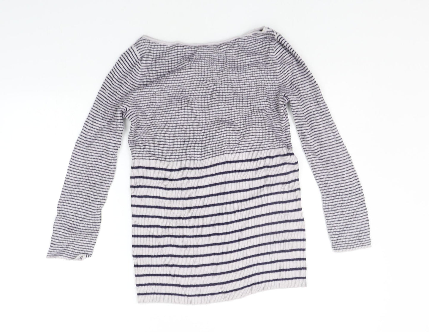 Gap Womens White Striped  Pullover Jumper Size S