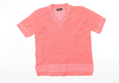 Womens UK Size XL CHIC Pink Pullover Jumper
