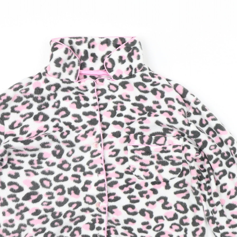 Therapy  Womens White Animal Print  Top Pyjama Top Size S