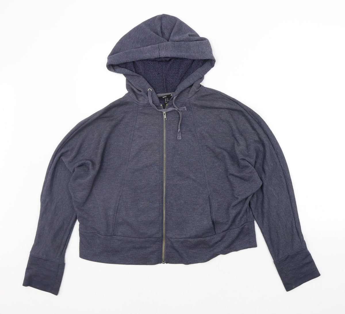 Womens UK Size M H&M Blue Full Zip Jumper