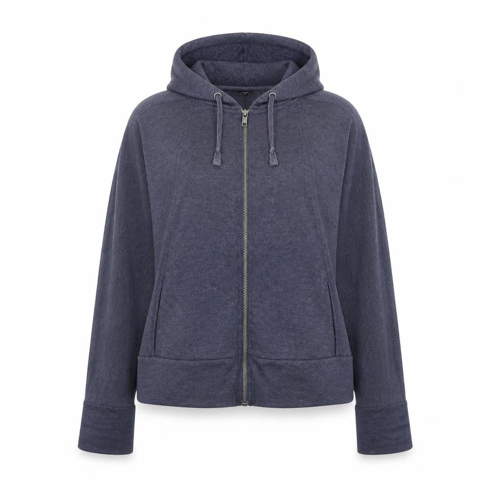 Womens UK Size M H&M Blue Full Zip Jumper