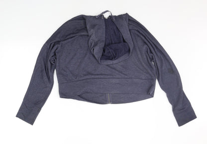 Womens UK Size M H&M Blue Full Zip Jumper
