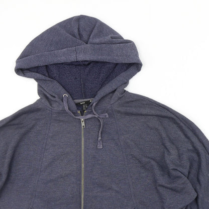 Womens UK Size M H&M Blue Full Zip Jumper