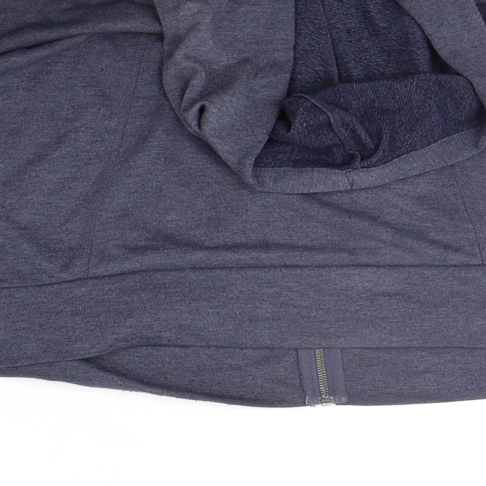 Womens UK Size M H&M Blue Full Zip Jumper