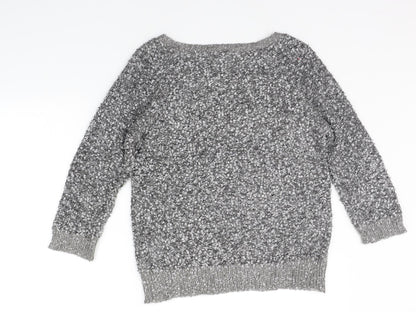 Womens UK Size S bm collection Grey Pullover Jumper