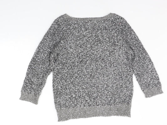 Womens UK Size S bm collection Grey Pullover Jumper