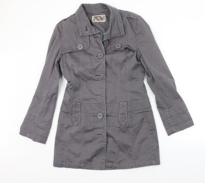 Additional front view of Frida G women’s grey jacket coat, size UK 10