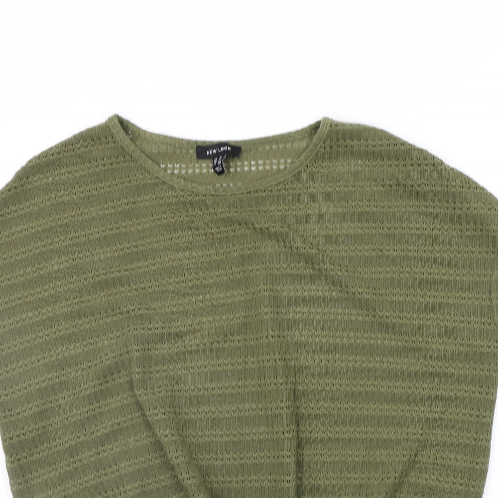 Womens UK Size M H&M Green Pullover Jumper