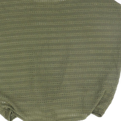 Womens UK Size M H&M Green Pullover Jumper