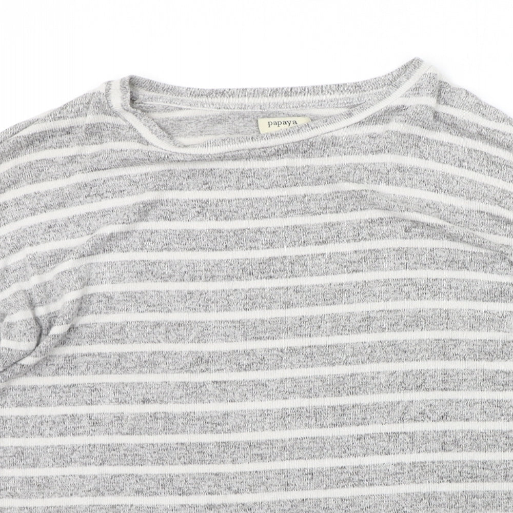 Womens UK Size M Papaya Grey Pullover Jumper