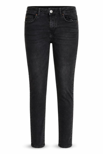 Womens UK Size 12 Denim & Co. Regular Fit Straight Black Jeans