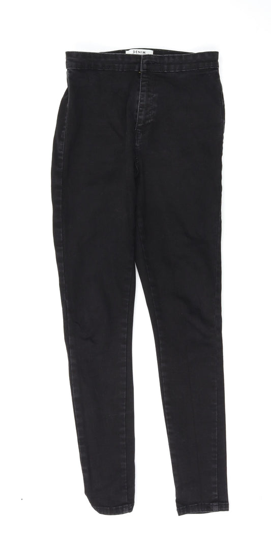 Miss Selfridge Womens Black   Skinny Jeans Size 10 L28 in