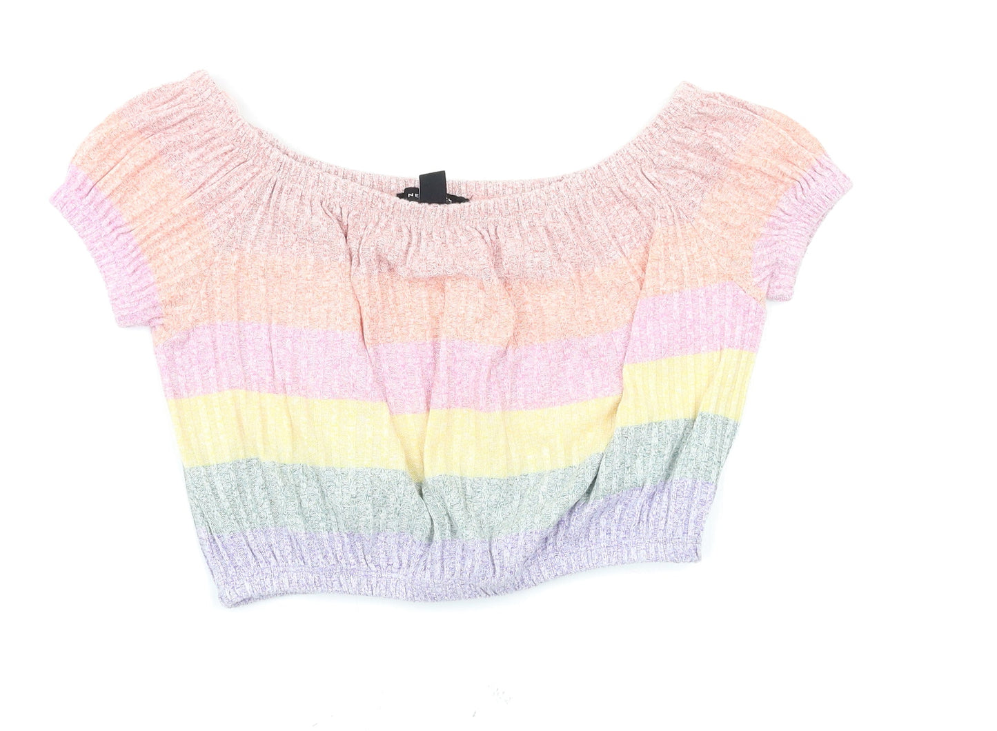 New Look Womens Multicoloured Striped  Basic Blouse Size M