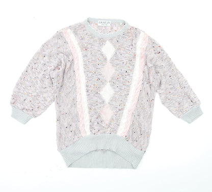 Additional front view of GRAZIA women’s multicoloured jumper, size UK 12