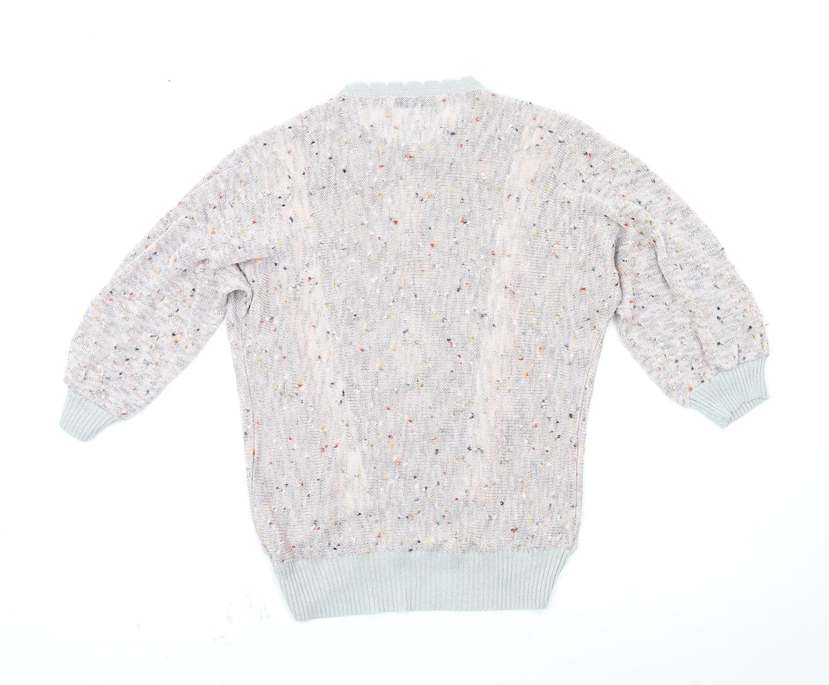 Back view of GRAZIA women’s multicoloured jumper, size UK 12