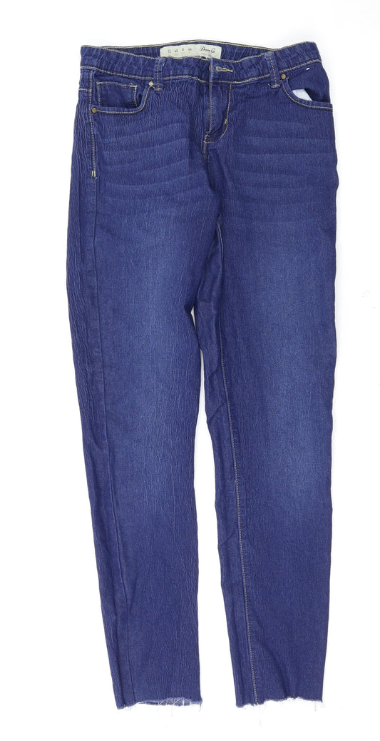 Denim & Co. Womens Blue   Skinny Jeans Size 12 L28 in