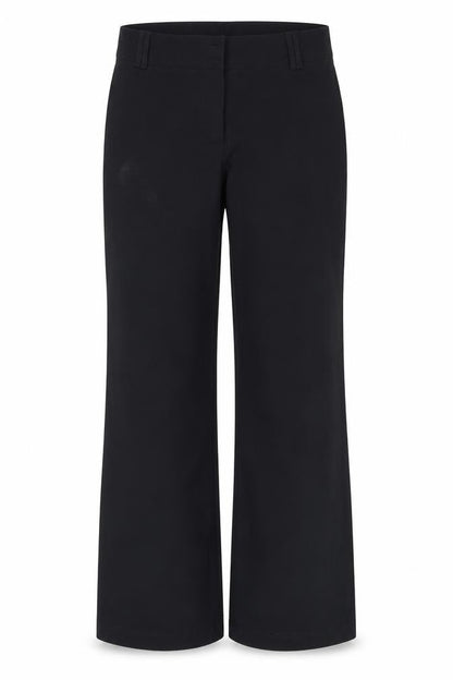 Front view of Amranto women’s black trousers, size UK 16, 30.5-inch leg