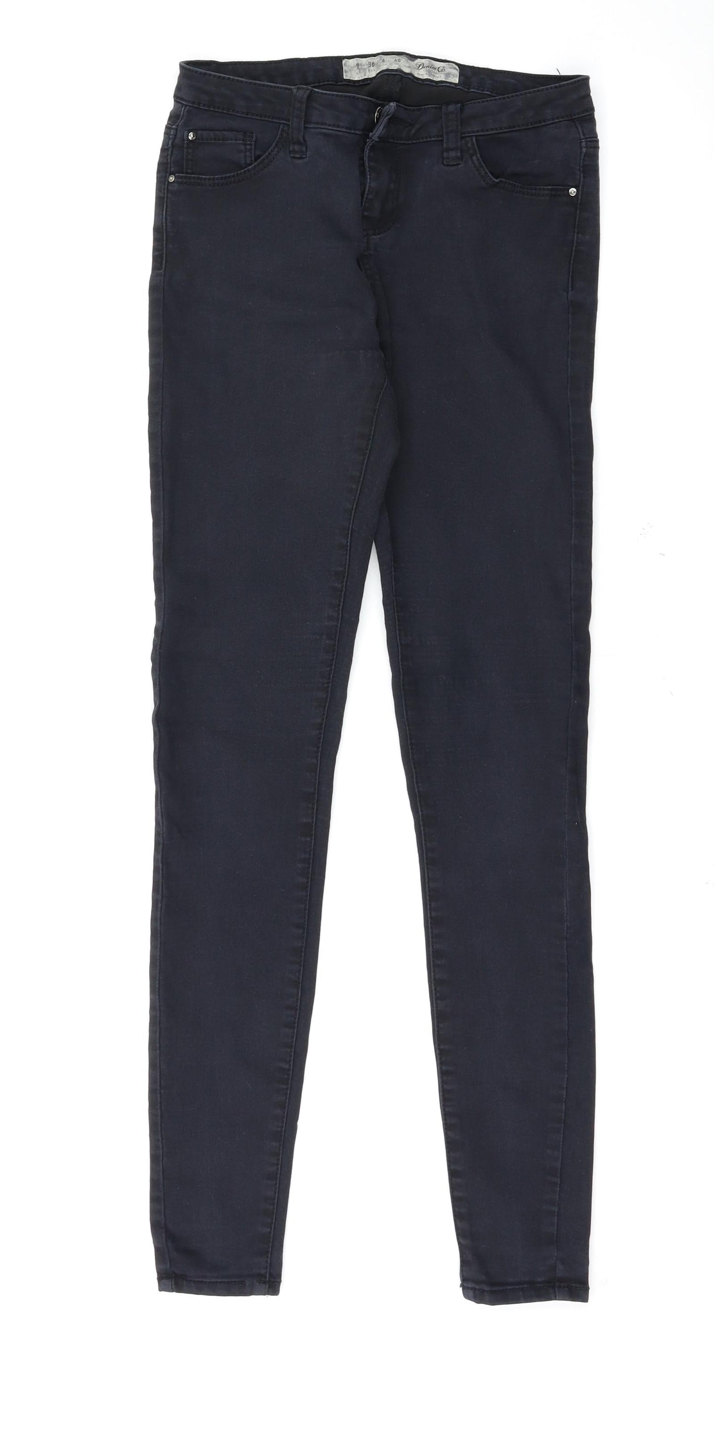 Denim & Co. Womens Black   Skinny Jeans Size 8 L29 in