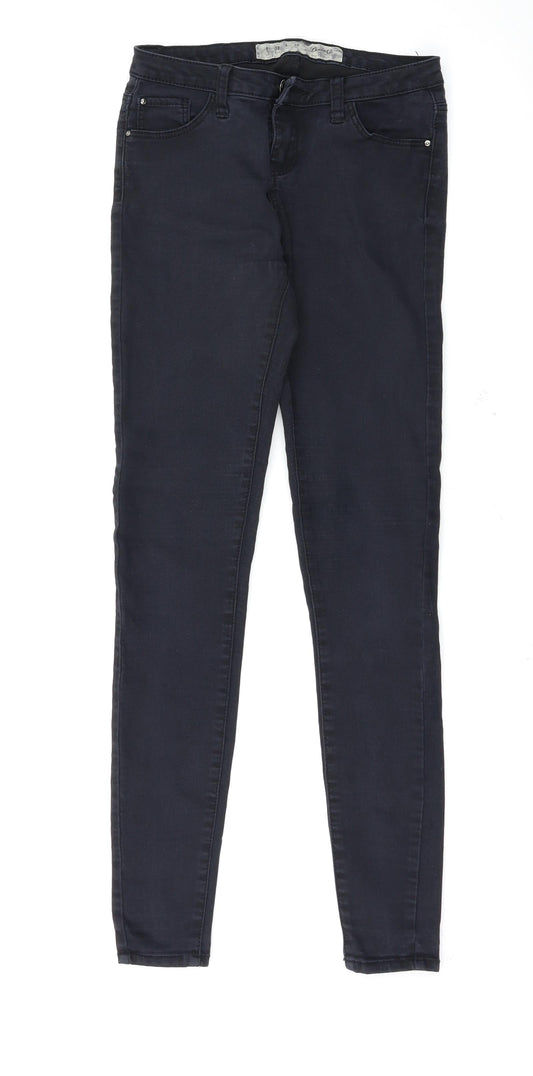 Denim & Co. Womens Black   Skinny Jeans Size 8 L29 in