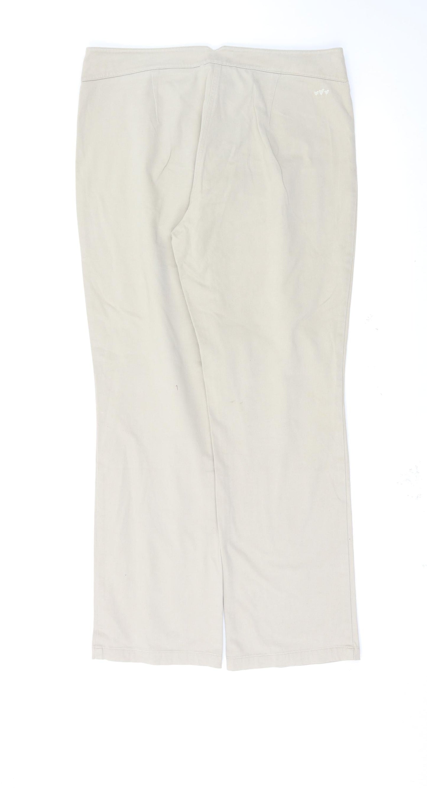 Womens UK Size 14 Marks and Spencer Regular Fit  Beige Trousers