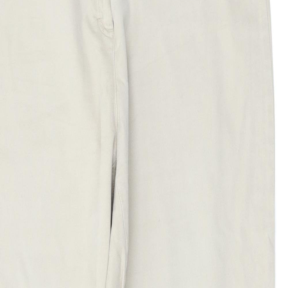 Womens UK Size 14 Marks and Spencer Regular Fit  Beige Trousers